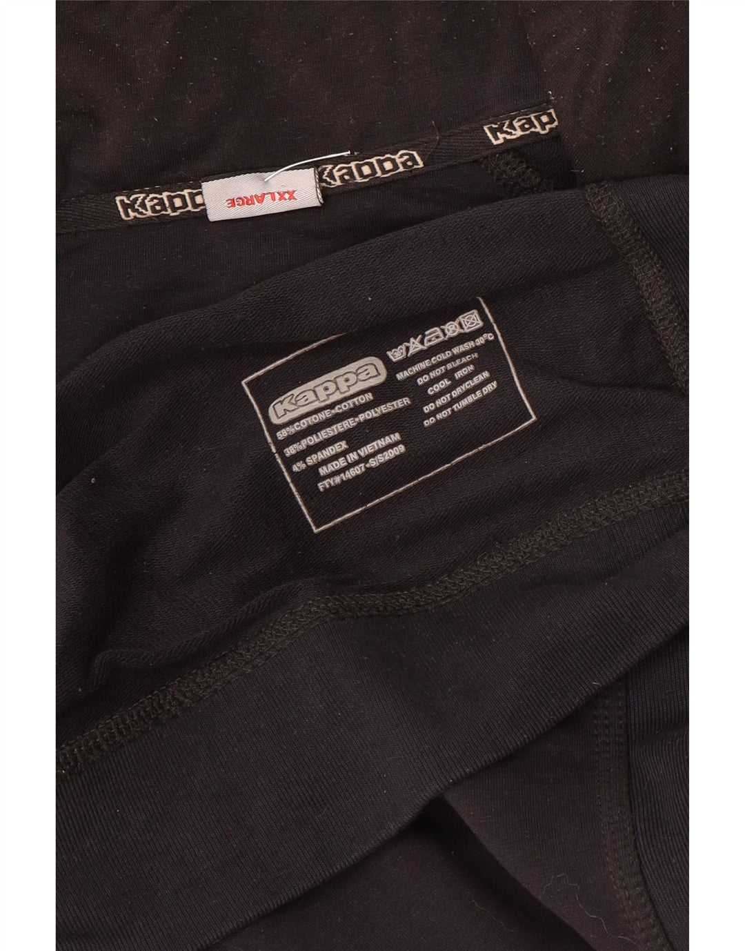 Jachetă de trening pentru bărbați Kappa, bumbac negru 2XL