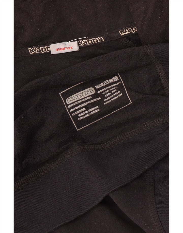 Jachetă de trening pentru bărbați Kappa, bumbac negru 2XL