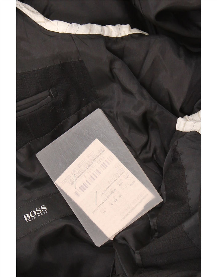 Blazer pentru bărbați HUGO BOSS, cu 2 nasturi, EU 50, mare, negru, cu dungi