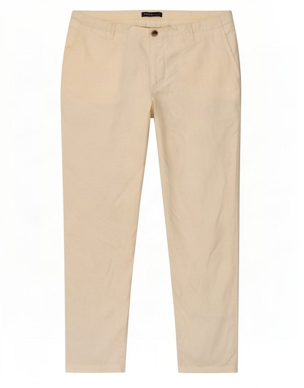 Zara Mens Slim Chino Trousers XL W34 L31 White