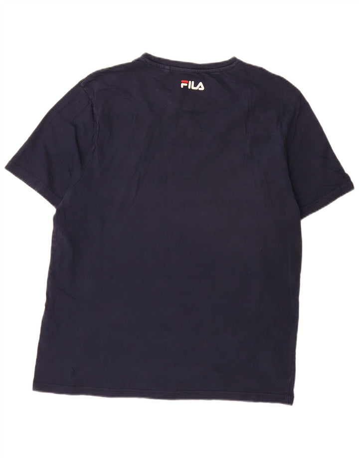 Tricou Bărbați Fila Top Mediu Bleumarin Bumbac Colorblock