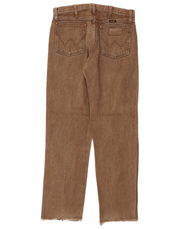 Pantaloni casual drepti pentru bărbați Wrangler W30 L30 bumbac maro