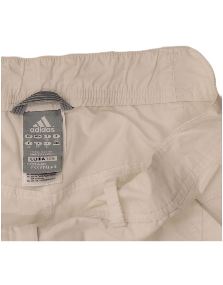 Pantaloni Adidas Clima 365 Capri pentru femei UK 12 Medium W30 L20 Alb