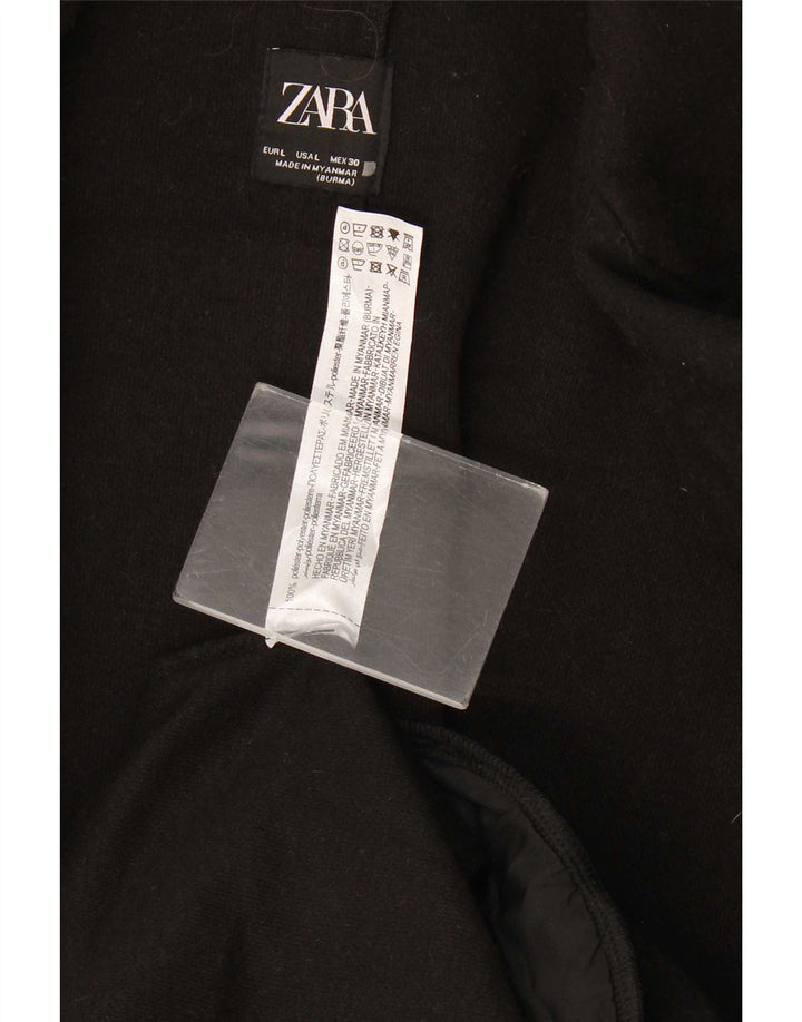 Pardesiu deschis pentru femei Zara UK 16, mare, negru, poliester