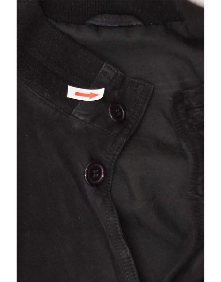 Bomber vintage pentru bărbați din piele intoarsa UK 38 Medium Black