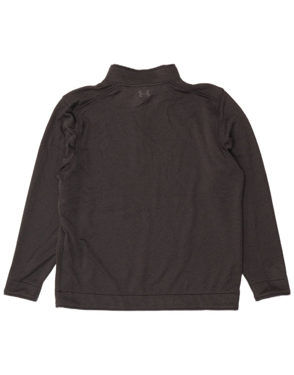 Pulover pentru bărbați Under Armour, cu fermoar și gât, poliester negru 2XL