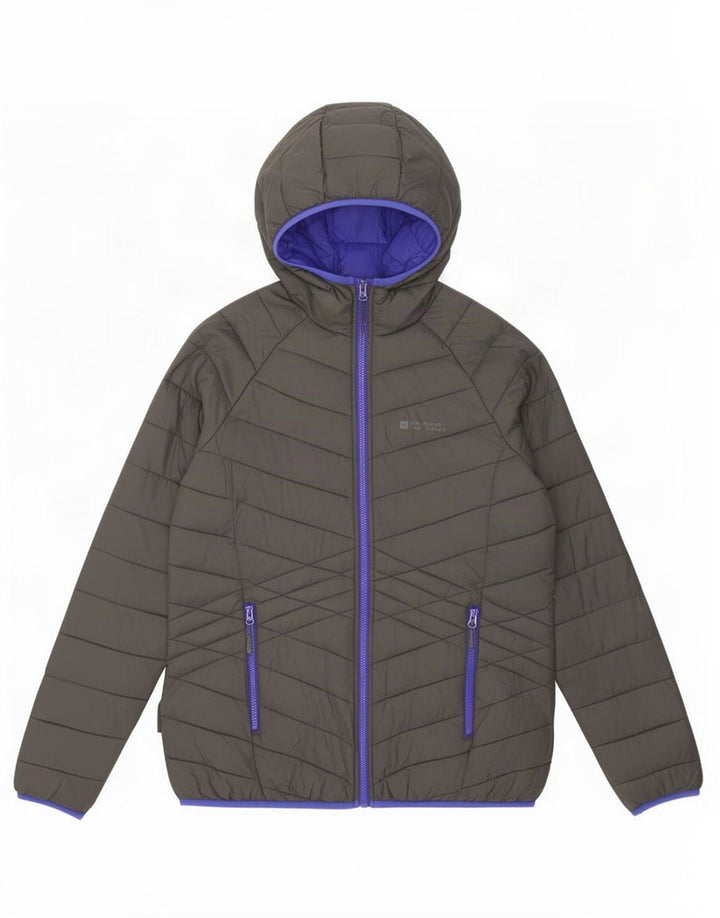 Jachetă căptușită cu glugă pentru femei Mountain Warehouse UK 16, mare nailon gri