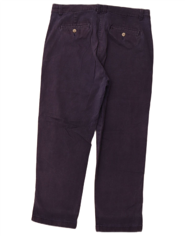 Pantaloni chino crop JOULES pentru femei UK 14 Medium L34 L24 Bumbac bleumarin