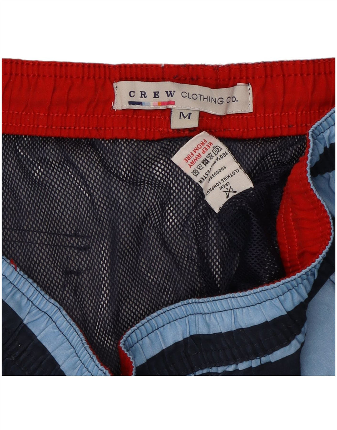 CREW CLOTHING Pantaloni scurți de înot pentru bărbați Poliester cu dungi albastre medii