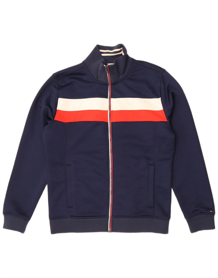 Jachetă de top pentru trening Tommy Hilfiger pentru bărbați, mijlociu, albastru bleumarin