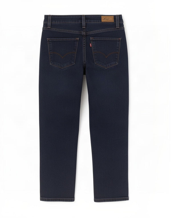 Jeans Levi's Demi Curve Capri pentru femei US 2 XS W26 L21 bleumarin bumbac