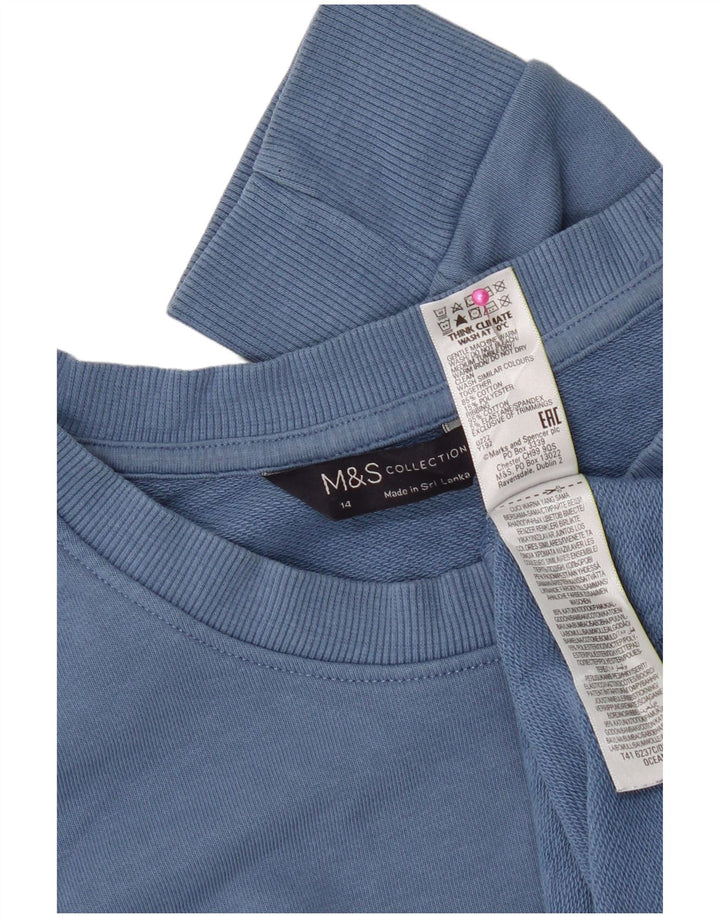 Pulover pentru femei Marks & Spencer, UK 14, bumbac albastru mediu