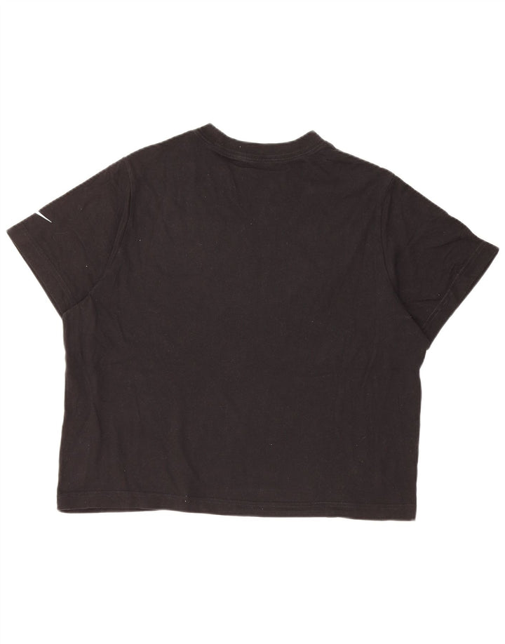 Tricou grafic NIKE pentru fete loose fit Crop Top 13-14 ani XL negru