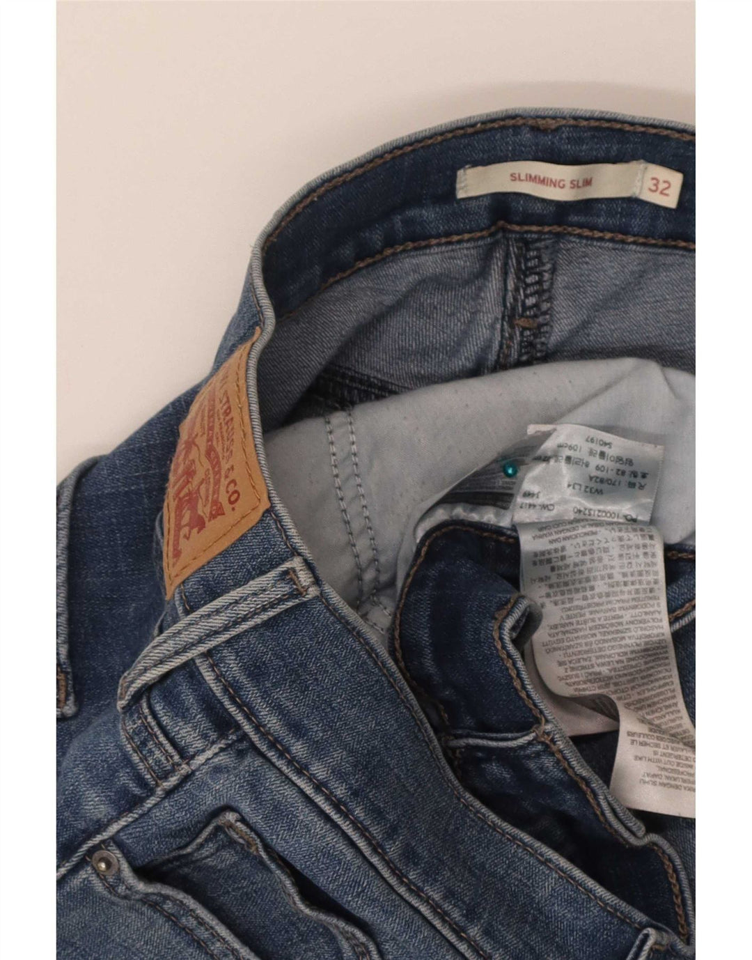 Blugi Levi's pentru femei Slimming Slim W32 L34 Blue Bumbac