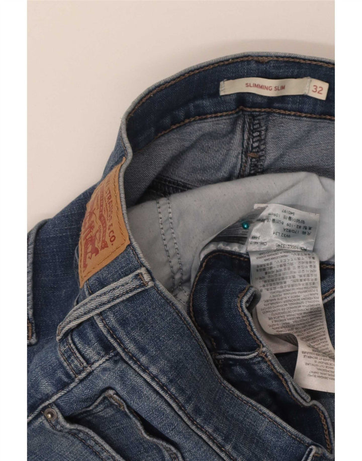 Blugi Levi's pentru femei Slimming Slim W32 L34 Blue Bumbac