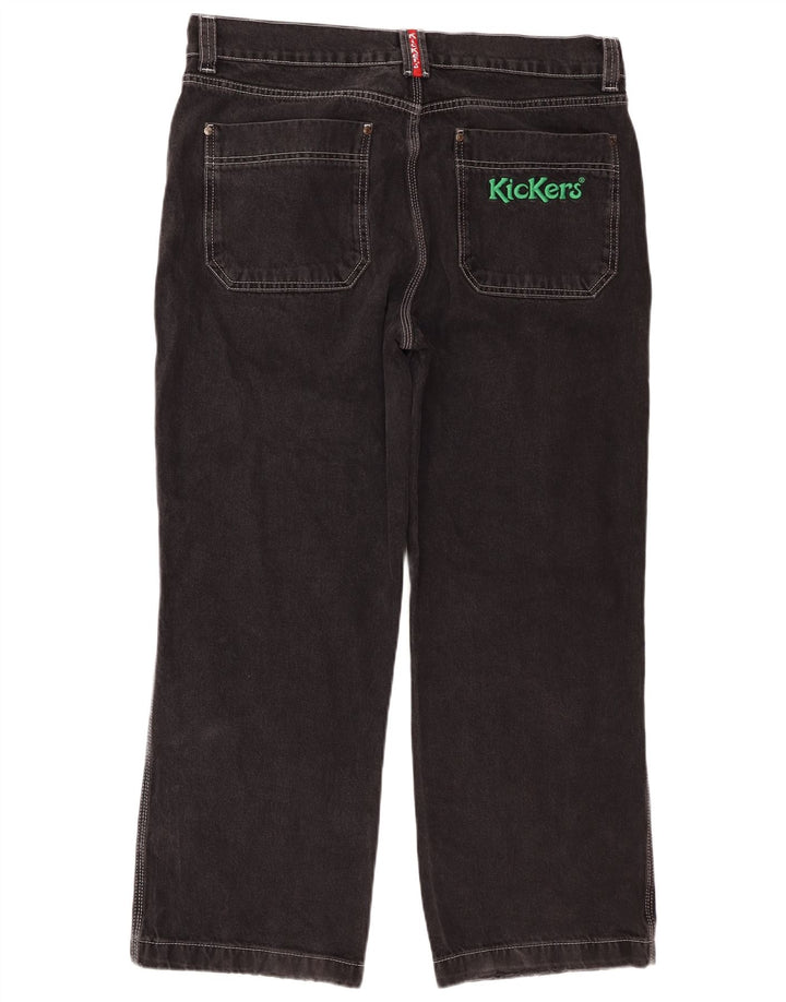 Kickers Blugi drepti pentru bărbați W36 L28 bumbac negru
