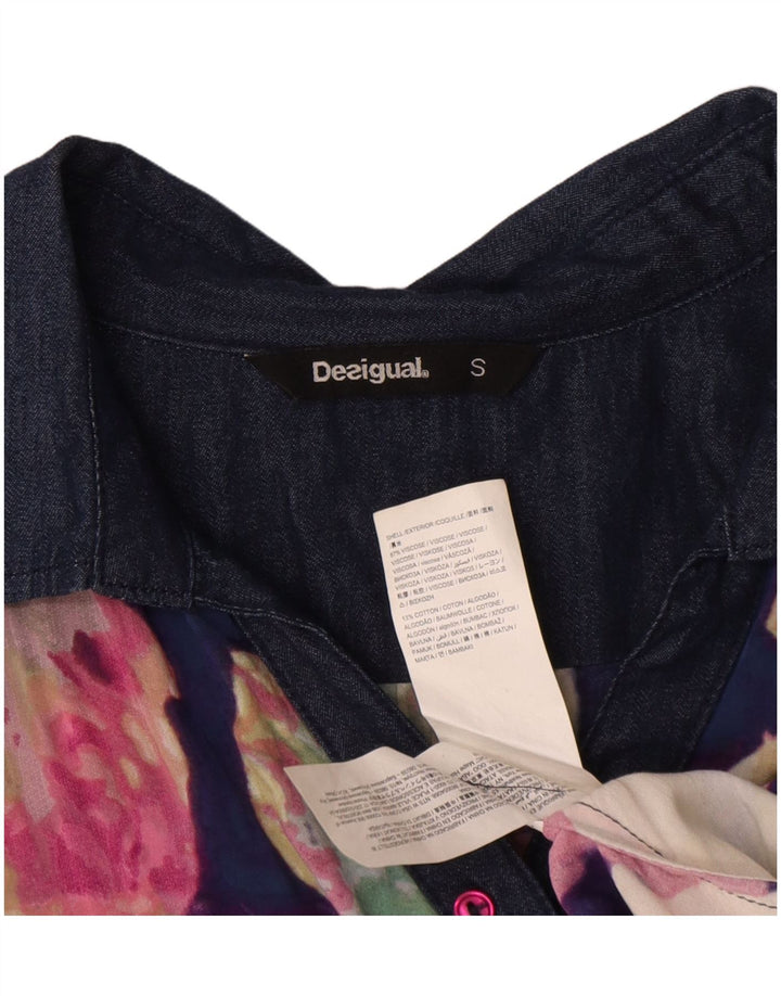 Bluză cămașă pulover pentru femei Desigual UK 10 Mic Multicolor Floral
