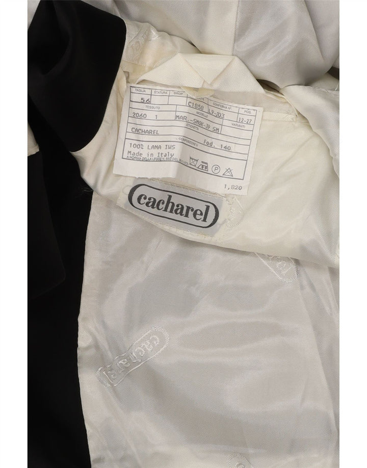 Jachetă Blazer pentru bărbați Cacharel 1 Button IT 56 3XL Lână neagră