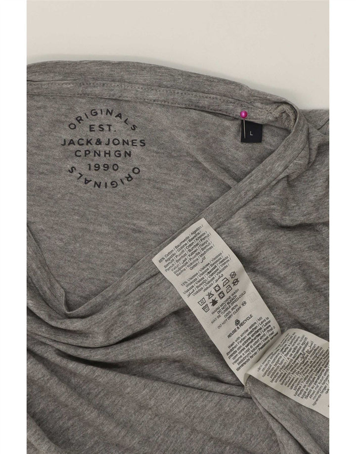Tricou Jack & Jones pentru bărbați Top mare din bumbac cu pete gri