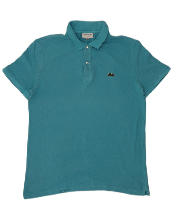 Tricou polo pentru bărbați Lacoste Slim Fit Mărimea 5 Bumbac albastru mare