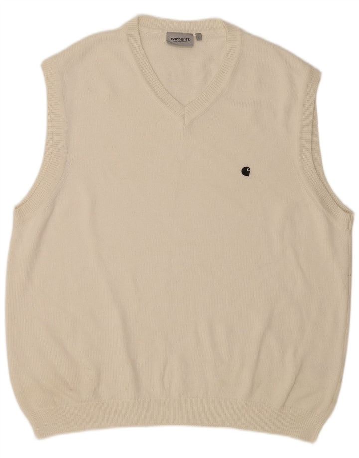 Carhartt Vestă pentru bărbați Tank Top mare, alb, bumbac