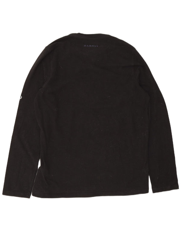 Tricou grafic Mammut pentru bărbați, mânecă lungă, bumbac negru XL