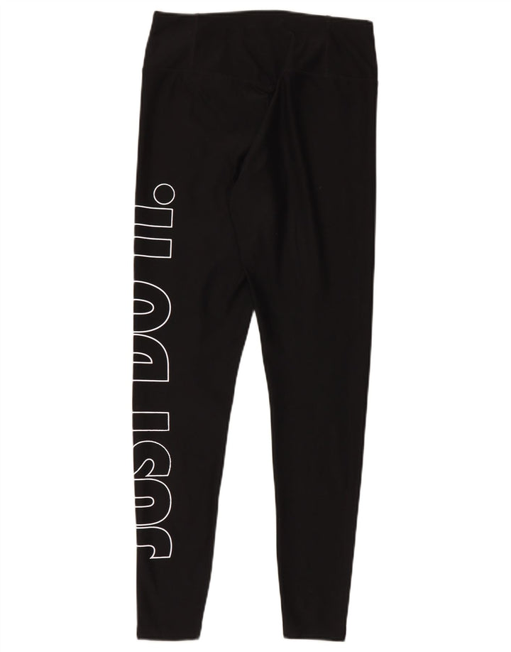 Leggings Nike Dri Fit Graphic pentru femei UK 10 Poliester negru mic