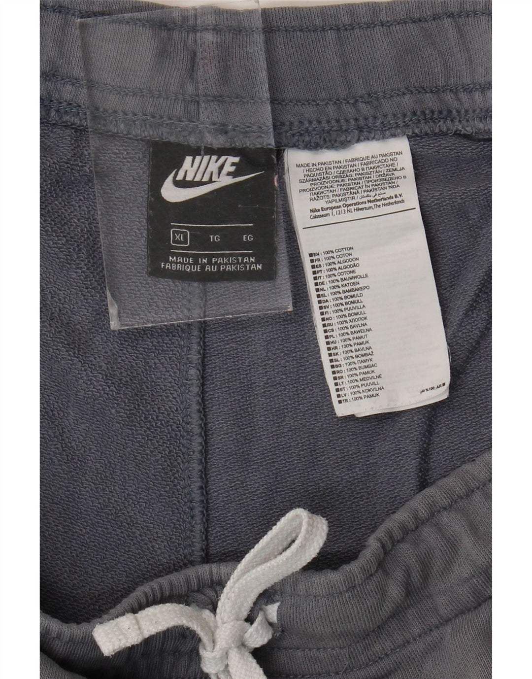 Pantaloni scurți sport grafic Nike pentru bărbați XL bumbac gri