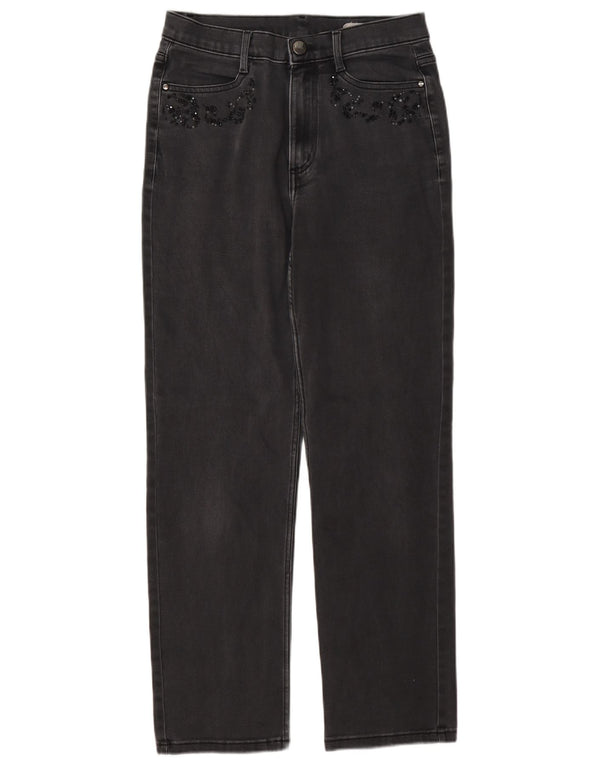 Blugi drepti pentru femei Marks & Spencer UK 10 Small W27 L28 Bumbac gri