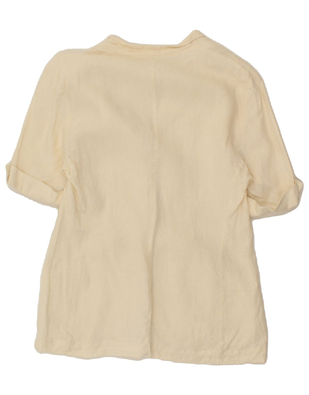 ANTONIO D'ERRICO Womens Short Sleeve Blazer Jacket IT 40 Small Beige Vintage Antonio D'errico and Second-Hand Antonio D'errico from Messina Hembry 