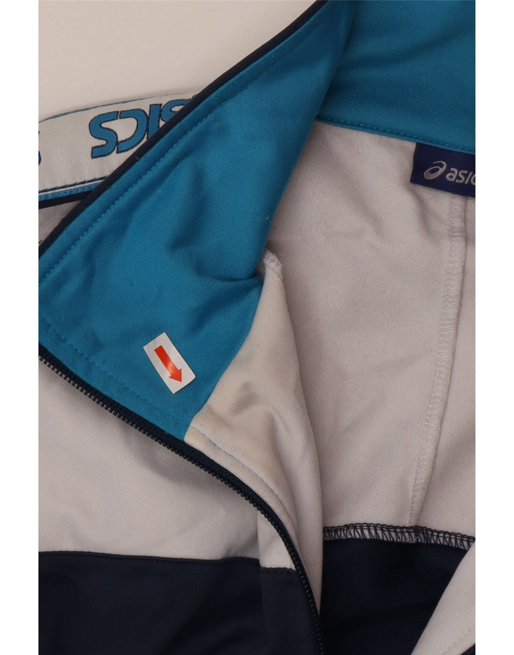 Jachetă de top pentru trening grafic Asics pentru bărbați, mare, bleumarin, color block