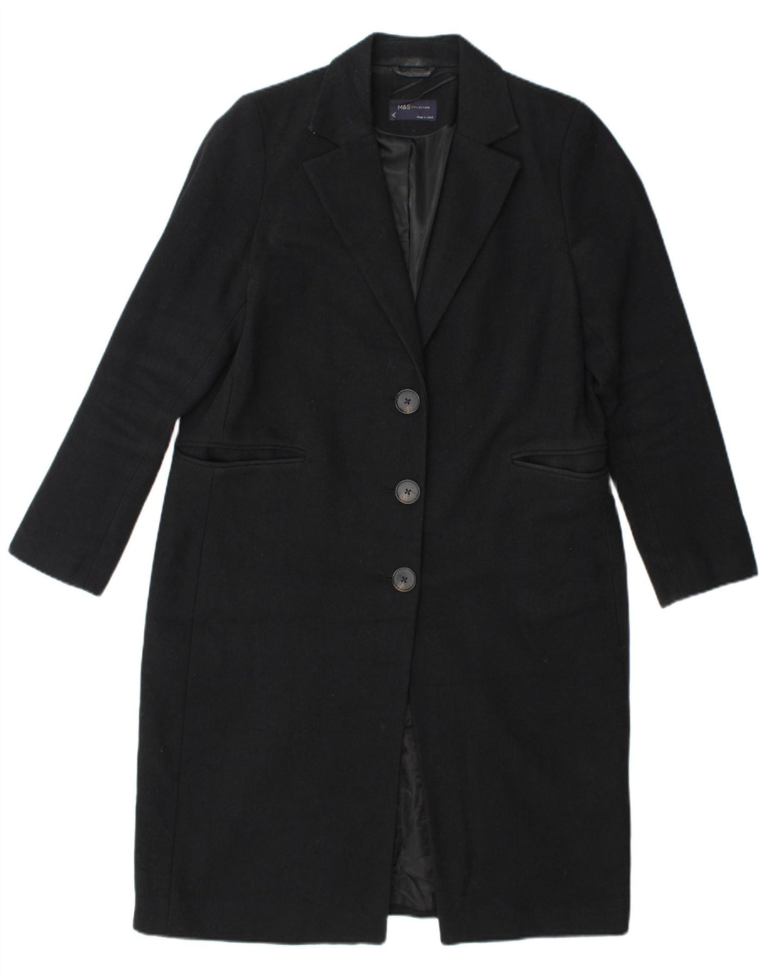 Palton pentru femei Marks & Spencer UK 14, mare, negru, poliester