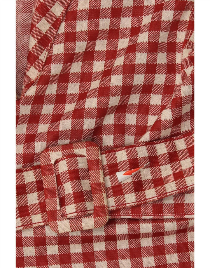 Rochie A-Line pentru Damă Zara UK 8 Mic Roșu Gingham Poliester