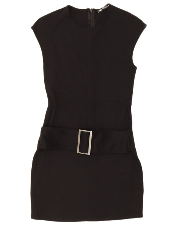 Rochie bodycon fără mâneci pentru femei Zara UK 8 Poliester negru mic