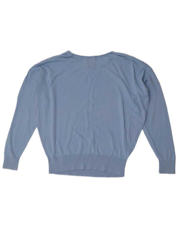 Pulover de damă Massimo Dutti cu gât de barcă supradimensionat UK 6 XS Albastru