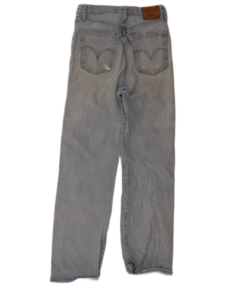 Blugi drepți distressed Ribcage Levi's pentru femei L27 L29 Bumbac albastru