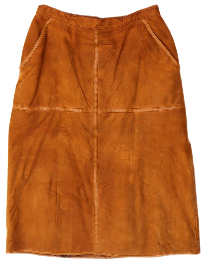 Fusta de piele intoarsa pentru femei Lesy IT 46 Large W27 Brown Leather