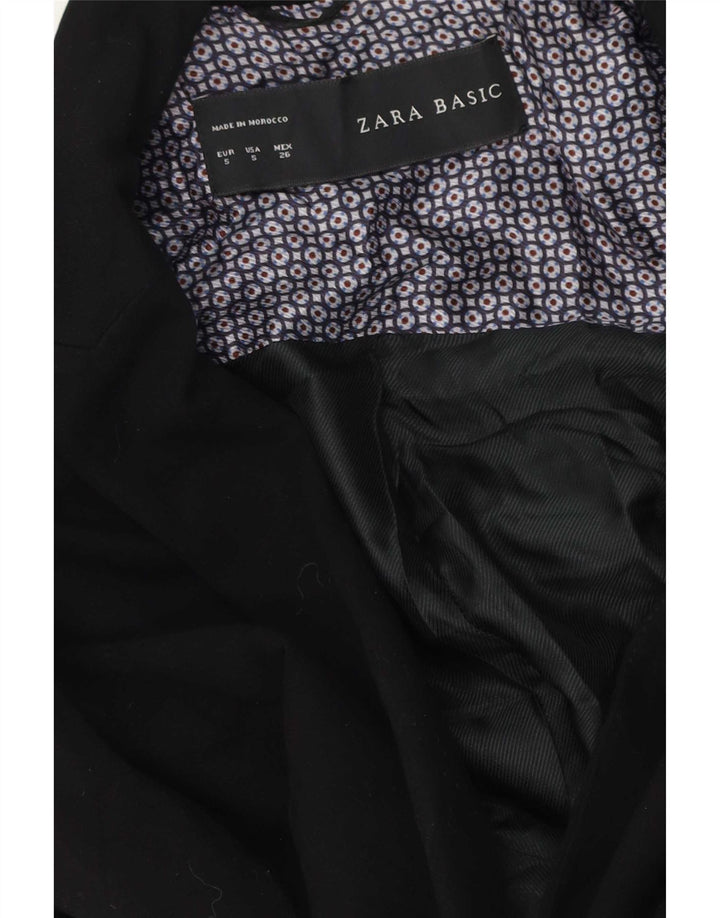 Sacou blazer pentru femei Zara, cu 1 nasture, UK 10 Mic Negru