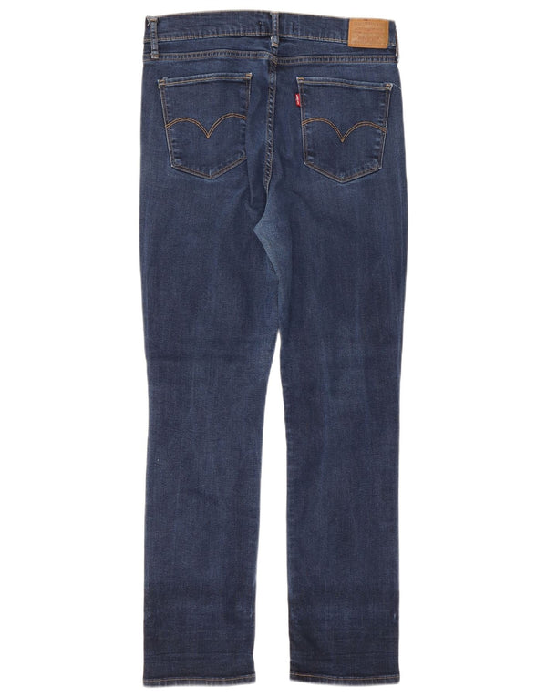 Blugi drepti cu talie mare 724 Levi's pentru femei W32 L30 bleumarin Lyocell
