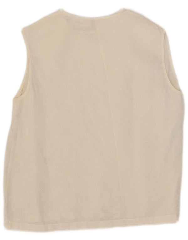 Bluză fără mâneci pentru femei Max Mara UK 14 Medium White