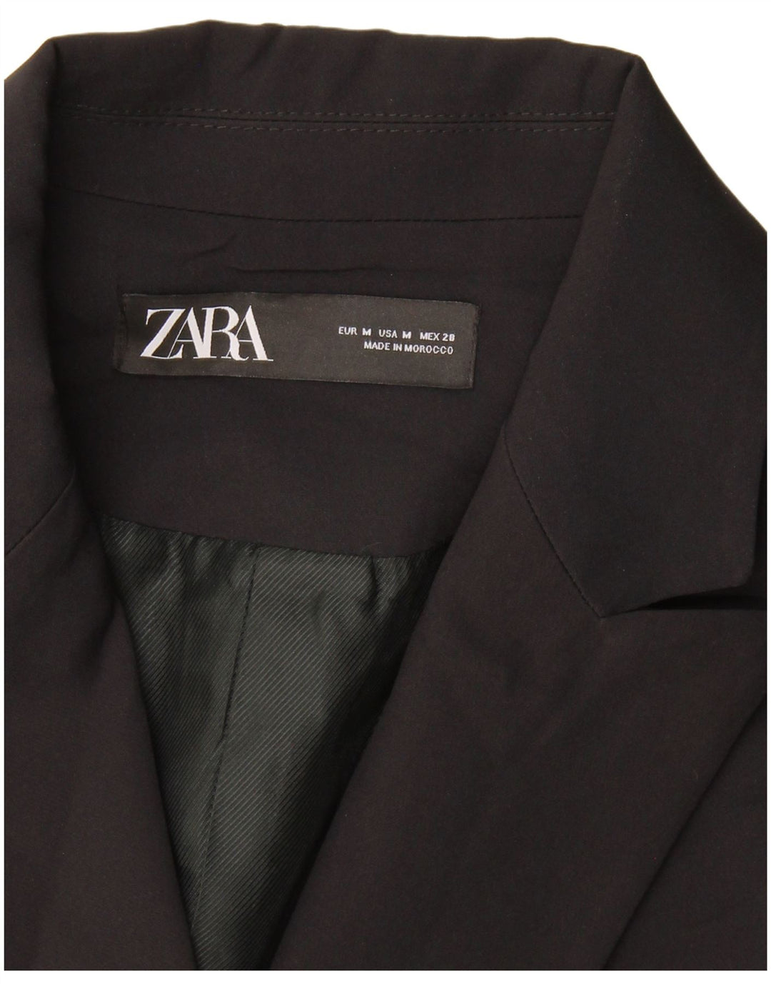 Palton dublu fără mâneci pentru femei Zara UK 12 Medium Negru
