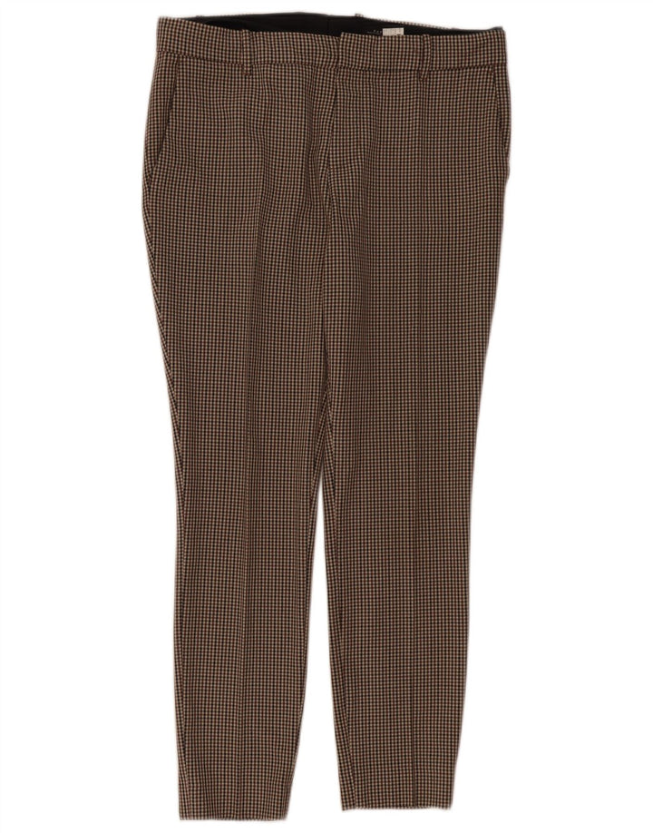 Pantaloni de costum slim pentru femei Zara Mediu L30 L29 Poliester picior de găină bej