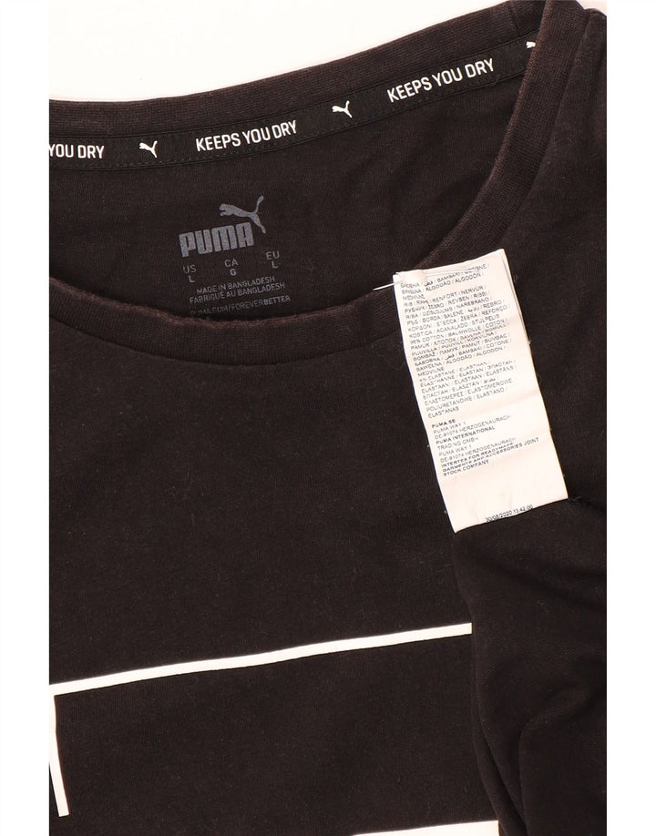 Tricou grafic Puma pentru bărbați Top mare din bumbac negru