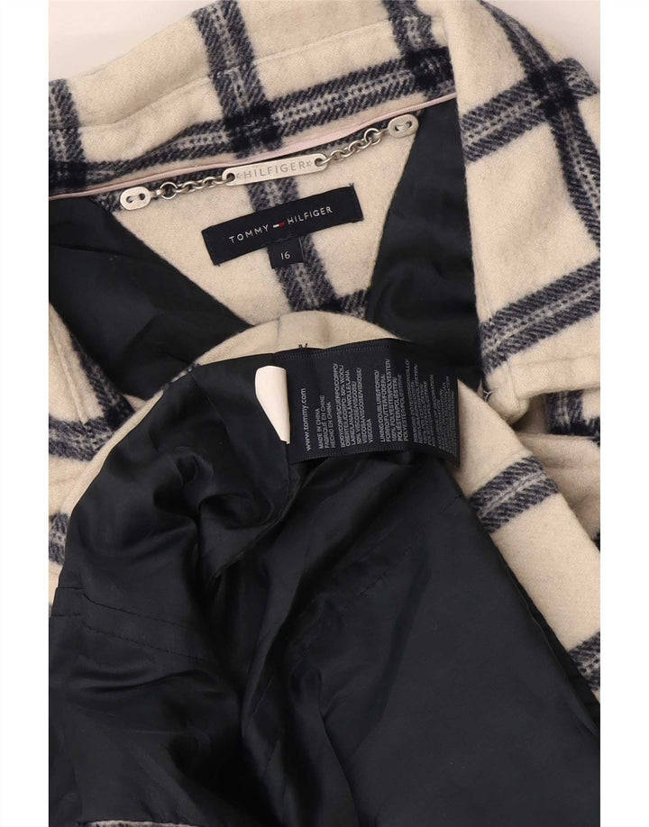 Palton pentru fete Tommy Hilfiger 15-16 ani poliester cu carouri albe