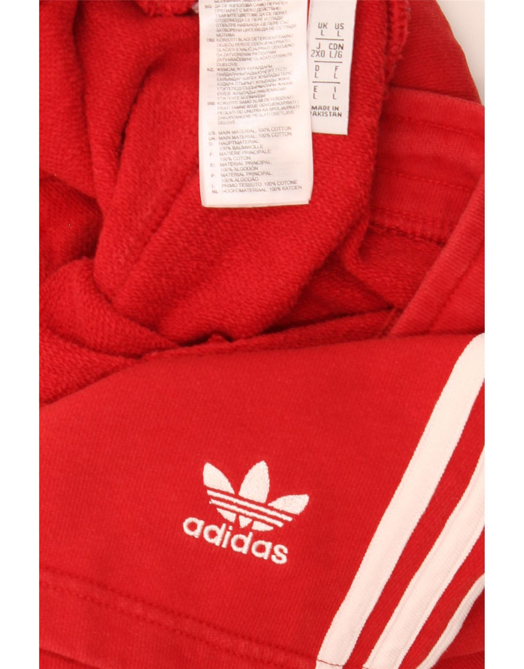 Pantaloni scurți sport pentru bărbați Adidas, mare, roșu, bumbac
