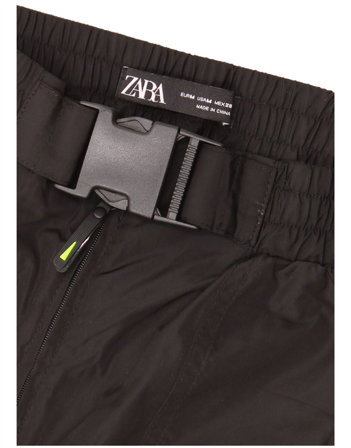 Pantaloni cargo pentru femei Zara Joggeri Medium L28 L27 Negru