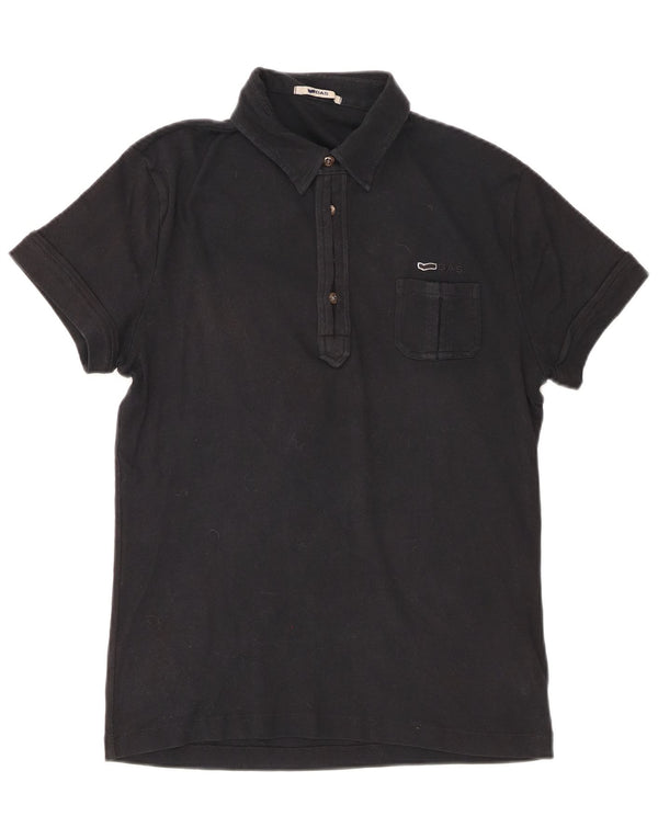 Tricou polo Gas pentru femei UK 12, bumbac mediu negru