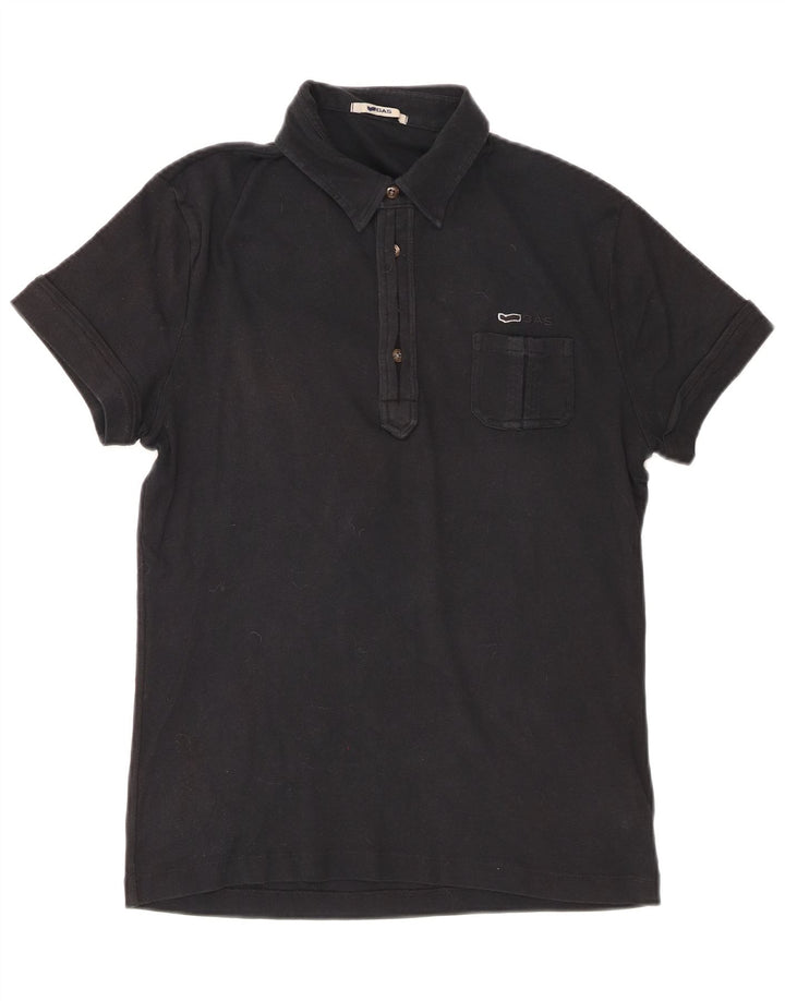 Tricou polo Gas pentru femei UK 12, bumbac mediu negru
