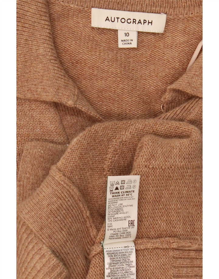 Pulover cardigan cu autograf pentru femei Marks & Spencer UK 10 Mic Bej