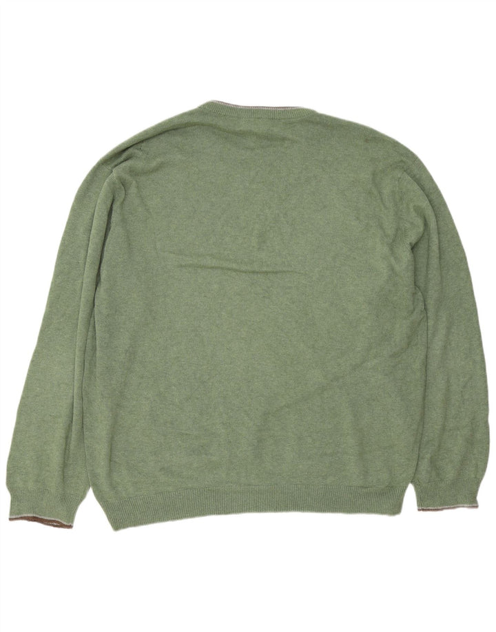 Pulover Chaps pentru bărbați, cu tăiere obișnuită, cu gât crew, bumbac verde 2XL